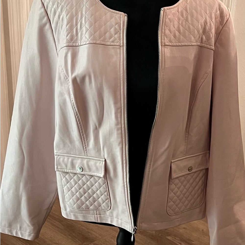 Chico’s Ladies Faux Leather Jacket